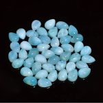 AAA++ Genuine Blue Larimar Pear Shape Loose Gemstone Cabochon for Jewelry Making Flat Back Stones