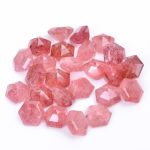 Natural Red Strawberry Quartz Faceted Hexagon Shape Calibrated Loose Gemstone for Jewelry Making