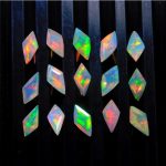 100% Genuine Ethiopian Fire Opal Faceted Kite Shape Loose Gemstone for Jewelry Making Play of Color Stones