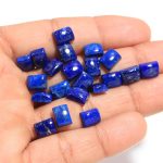 Blue Lapis Lazuli Rectangle Shape Cabochon Calibrated Loose Gemstone for Jewelry Making Natural Crystals