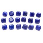 Natural Blue Lapis Lazuli Faceted Cushion Shape Calibrated Healing Loose Gemstone for Jewelry Making