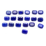 Fine Quality Lapis Lazuli Faceted Cushion Shape Calibrated Loose Gemstone for Jewelry Making Natural Blue Crystals