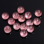 Natural Red Strawberry Quartz Round Cabochon Calibrated Loose Gemstone for Jewelry Making (Copy)