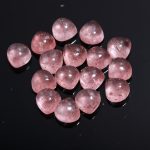Natural Red Strawberry Quartz Heart Cabochon Calibrated Loose Gemstone for Jewelry Making