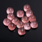 Natural Red Strawberry Quartz Cushion Cabochon Calibrated Loose Gemstone for Jewelry Making