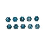 Natural London Blue Topaz Faceted Hexagon Cut Loose Gemstone for Jewelry Making Minimalist Gemstone