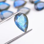 Blue Fire Labradorite Natural Faceted Pear Shape Calibrated Loose Gemstone for Jewelry Making