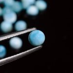 Natural Blue Larimar Round Shape Loose Gemstone Cabochon for Jewelry Making Flat Back Stones