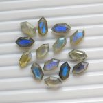 Genuine Blue Fire Labradorite Elongated Hexagon Shape Calibrated Loose Gemstone for Jewelry Making