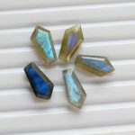 AAA++ Natural Blue Fire Labradorite Coffin Shape Calibrated Loose Gemstone for Jewelry Making