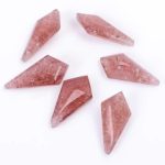 Genuine Red Strawberry Quartz Kite Shape Calibrated Loose Gemstone for Jewelry Making