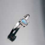 Natural Rainbow Labradorite Oval Shape Ring 925 Sterling Silver Minimalist Jewelry for Wife