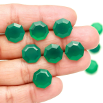 Natural Green Onyx Faceted Octagon Shape Calibrated Loose Gemstone for Jewelry Making