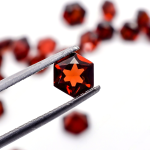 Natural Mozambique Garnet Faceted Hexagon Cut Loose Gemstone for Jewelry Making Healing Crystals