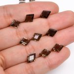 Natural Smoky Quartz Faceted Kite Shape Loose Gemstone for Jewelry Making Brown Crystals