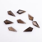 Smoky Quartz Natural Faceted Kite Shape Loose Gemstone for Jewelry Making Brown Stones