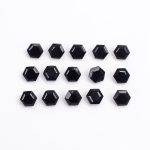 Natural Black Onyx Faceted Hexagon Shape Calibrated Loose Gemstone for Jewelry Making