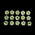 Natural Prehnite Faceted Pentagon Shape Calibrated Loose Gemstone for Jewelry Making Vintage Crystals Lot
