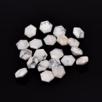 Natural Howlite Faceted Hexagon Cut Loose Gemstone for Jewelry Making Calibrated Stones