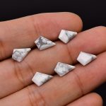 Howlite Natural Faceted Kite Shape Loose Gemstone for Jewelry Making Healing Stones
