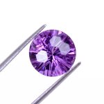 Natural Amethyst Carved Cut Round Shape Loose Gemstone for Jewelry Making Calibrated Stones