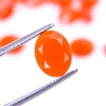 Orange Carnelian Oval Shape Calibrated Natural Loose Gemstone for Jewelry Making Faceted Crystal