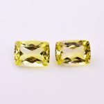 Lemon Quartz Rectangle Cushion Shape Natural Calibrated Loose Gemstone for Jewelry Making Healing Crystal