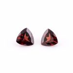 Mozambique Garnet Natural Faceted Trillion Shape Loose Gemstone for Jewelry Making Red Crystals