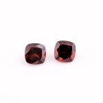 Mozambique Garnet Natural Faceted Cushion Shape Loose Gemstone for Jewelry Making Red Crystals