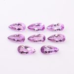Genuine Pink Amethyst Pear Shape Calibrated Loose Gemstone for Jewelry Making Faceted Crystals