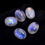 Superb Quality Rainbow Moonstone Oval Shape Calibrated Loose Gemstone for Jewelry Making Natural Cabochon