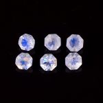 Flashy Rainbow Moonstone Faceted Octagon Shape Loose Gemstone for Jewelry Making Natural Crystals