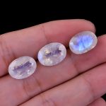 AAA Quality Rainbow Moonstone Faceted Oval Shape Calibrated Loose Gemstone for Jewelry Making Natural Blue Fire Crystals