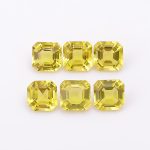 Genuine Lemon Quartz Asscher Cut Octagon Shape Calibrated Loose Gemstone for Jewelry Making