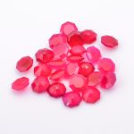 Hot Pink Chalcedony Faceted Octagon Shape Natural Calibrated Loose Gemstone for Jewelry Making