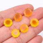 Yellow Chalcedony Faceted Octagon Shape Natural Calibrated Loose Gemstone for Jewelry Making