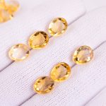 Top Quality Citrine Oval Shape Rose Cut Calibrated Loose Gemstone for Jewelry Making Natural Crystal