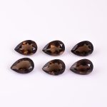 Best Quality Natural Smoky Quartz Pear Shape Calibrated Loose Gemstone for Jewelry Making