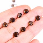 Natural Smoky Quartz Faceted Round Shape Calibrated Loose Gemstone for Jewelry Making Brown Crystals