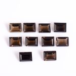 High Quality Natural Smoky Quartz Rectangle Shape Calibrated Loose Gemstone for Jewelry Making