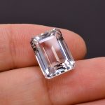 White Topaz Faceted Octagon Shape Natural Loose Gemstone for Jewelry Making Vintage Amazing Stones
