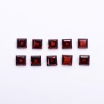 Genuine Mozambique Garnet Faceted Square Loose Gemstone for Jewelry Making Beautiful Crystals