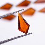 100% Natural Hessonite Garnet Faceted Kite Shape Rare Loose Gemstone for Jewelry Making