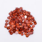 Natural Mozambique Garnet Round Shape Rose Cut Calibrated Loose Gemstone for Jewelry Making Red Stones