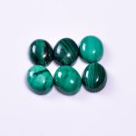 Green Malachite Calibrated Oval Shape Loose Gemstone for Jewelry Making Natural Flat Back Cabochons