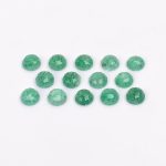 Natural Green Strawberry Quartz Round Shape Calibrated Cabochon Loose Gemstone for Jewelry Making