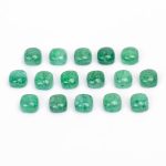 Natural Green Strawberry Quartz Cushion Shape Calibrated Cabochon Loose Gemstone for Jewelry Making