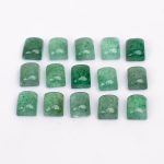 Natural Green Strawberry Quartz Rectangle Shape Calibrated Cabochon Loose Gemstone for Jewelry Making