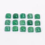 Natural Green Strawberry Quartz Square Cabochon Calibrated Loose Gemstone for Jewelry Making
