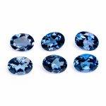 London Blue Topaz Faceted Oval Shape Calibrated Loose Gemstone for Jewelry Making Natural Cut Gemstone Lot
